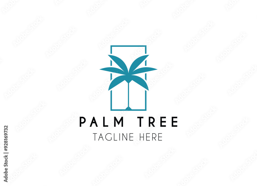 Resort and beach palm logo design with premium concept vector illustration. Resort and beach palm logo design with premium concept vector illustration.