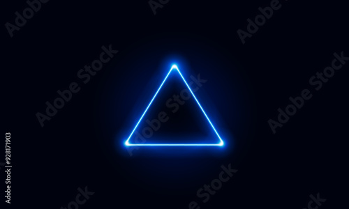 Abstract Key Door open Light out technology and with neon triangles. Hitech communication concept innovation background,  vector design