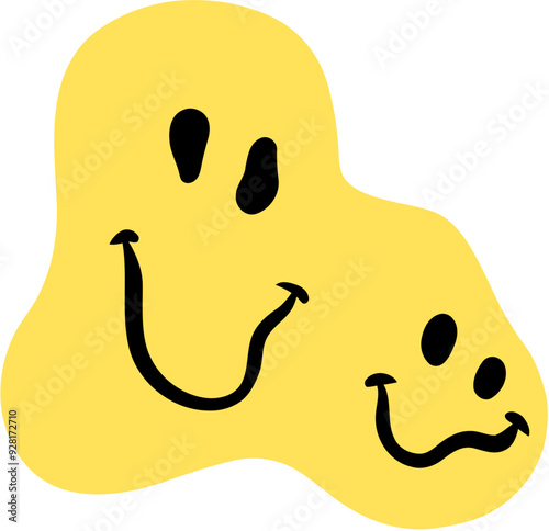 Distorted Happy Smile Face