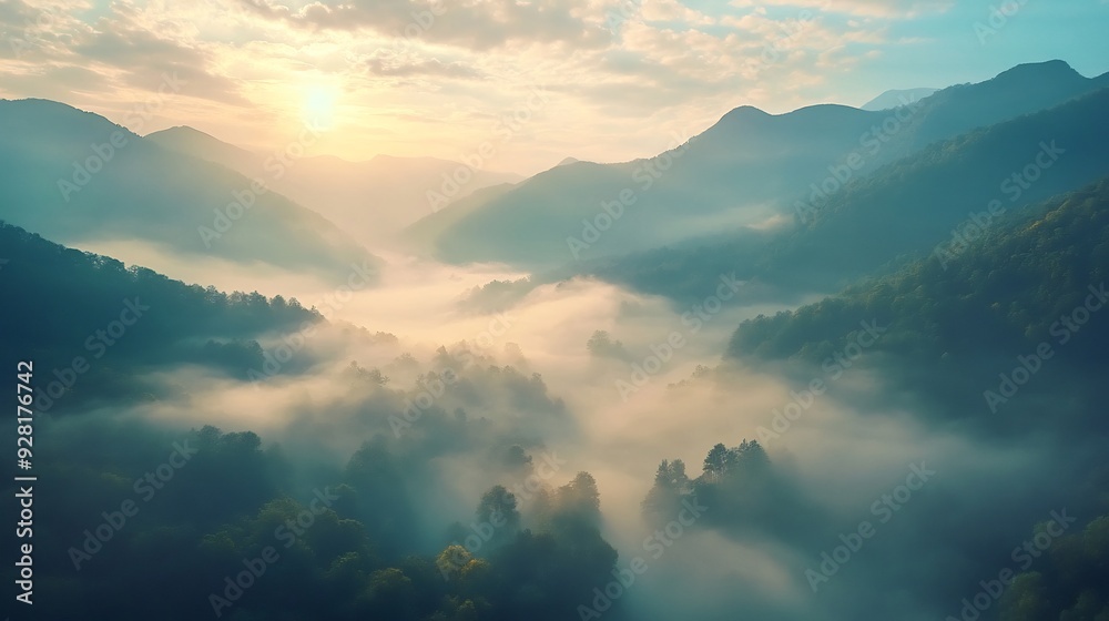 Misty Mountain Sunrise Misty Mountain Sunrise