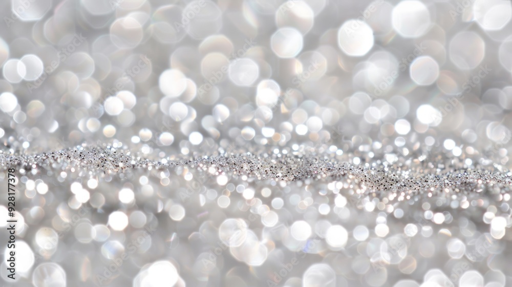 Silver Glitter Bokeh Abstract Background Silver Glitter Bokeh Abstract Background