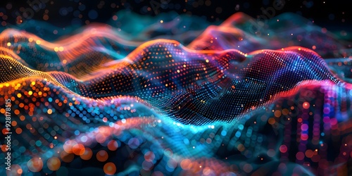 Futuristic Digital Data Streams Abstract Background