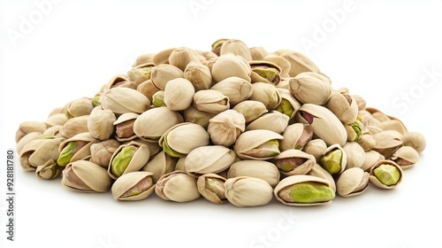 Wallpaper Mural A pile of pistachios a white background Torontodigital.ca