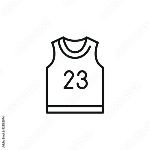 Basketball jersey icon. Simple basketball jersey icon for social media, app, and web design. Vector illustration