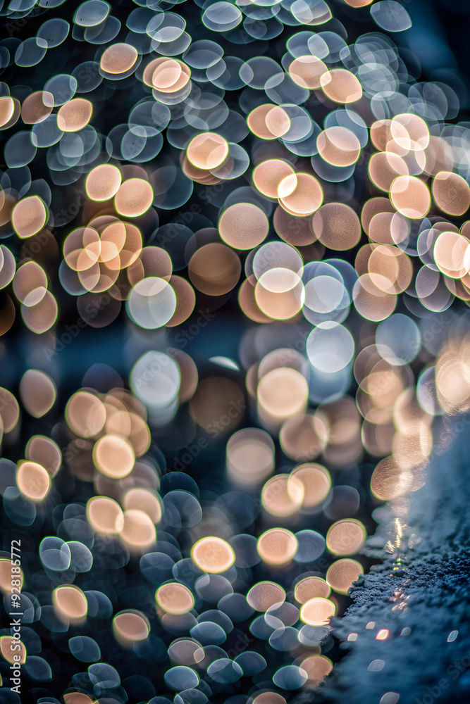 Create an abstract image by photographing bokeh lights against a dark background Create an abstract image by photographing bokeh lights against a dark background