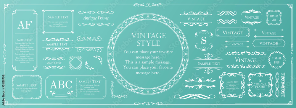 Fototapeta premium アンティークフレーム。ハロウィンのフレームデザイン。