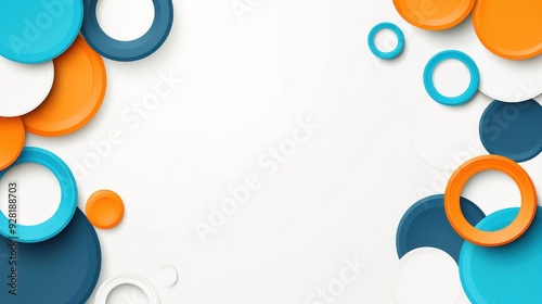 Bright and cheerful background featuring colorful rings, perfect for a modern flat look with playful cartoon textures.