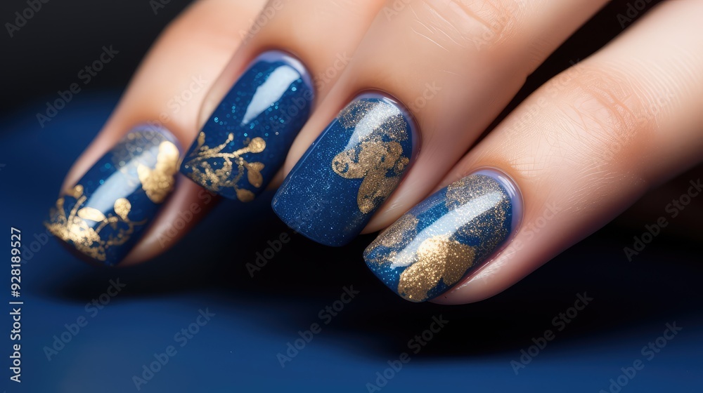 design blue and gold glitter design blue and gold glitter