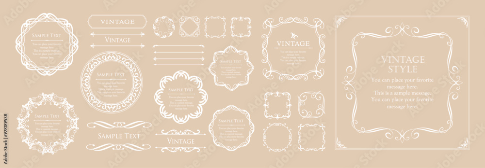 アンティークフレーム。ハロウィンのフレームデザイン。