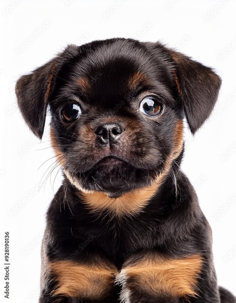 プチ・ブラバンソンの子犬のポートレート(Petit Brabancon puppy portrait on white background)
プチ・ブラバンソンの子犬のポートレート(Petit Brabancon puppy portrait on white background)