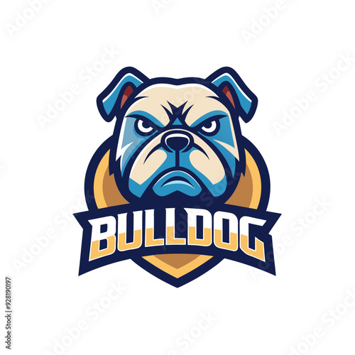  Bulldog Logo vector illustration colorful design