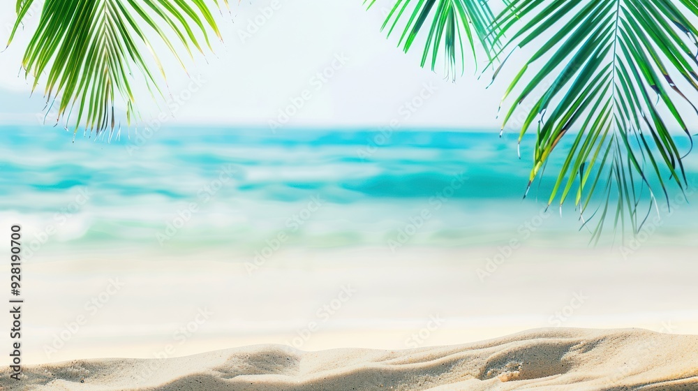 Tropical Beach with Palm Tree Tropical Beach with Palm Tree