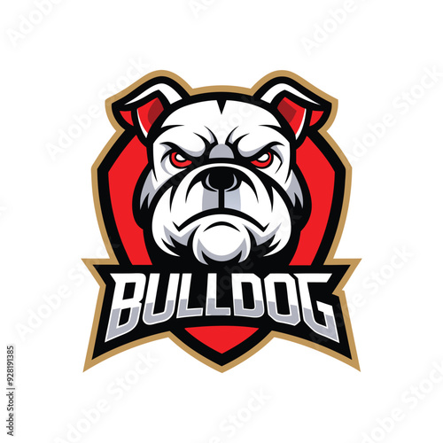  Bulldog Logo vector illustration colorful design