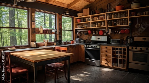 cozy cabin kitchen