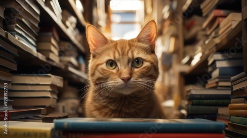 plyful cat in a house photo