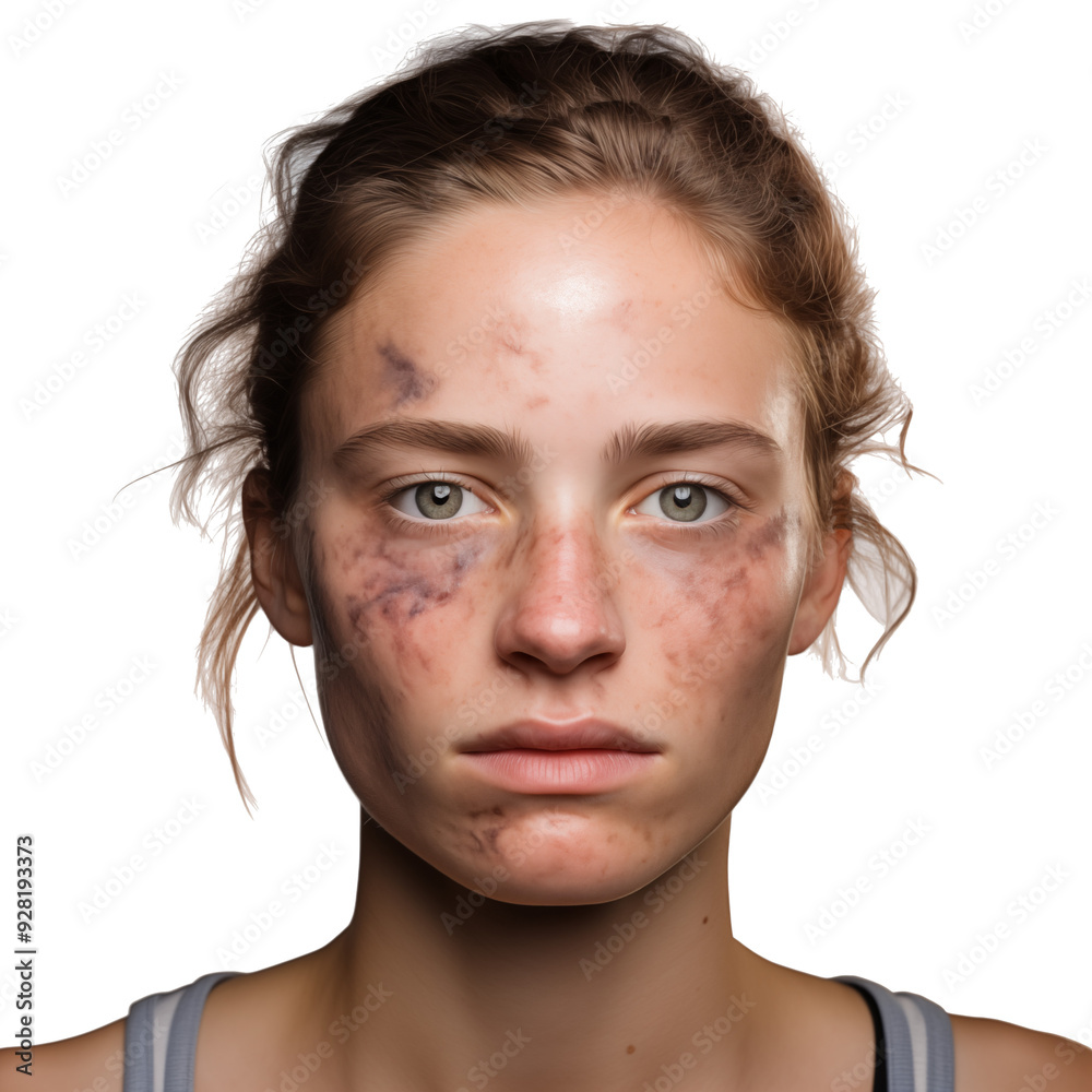 Fototapeta premium bruised woman face