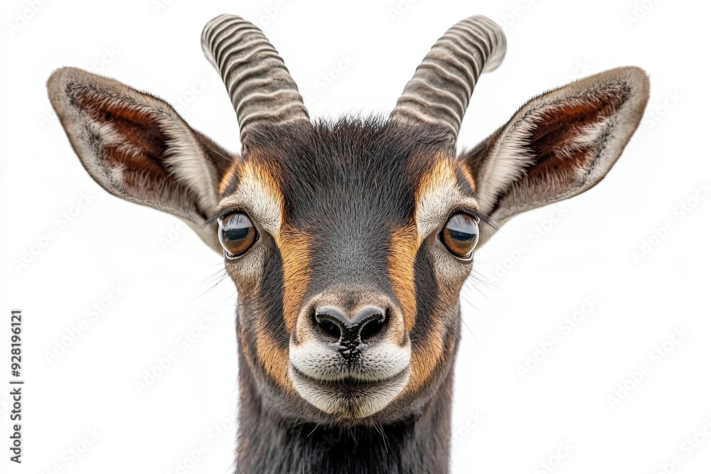 Fototapeta premium Close-up Portrait of a Blackbuck Antelope with Curious Expression