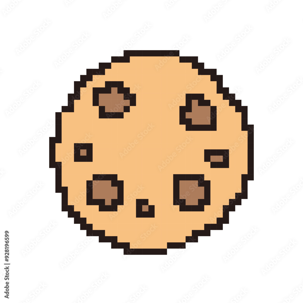 Pixel art cookies,Vector illustration on isolated background. Pixel art cookies,Vector illustration on isolated background.