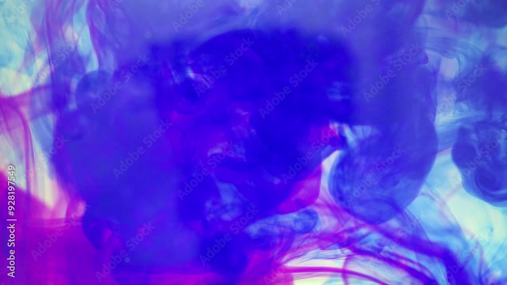 Ink smoke wave blue color background animation Ink smoke wave blue color background animation