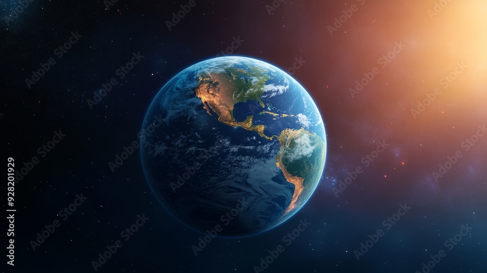 Earth's Surface Elements Like Oceans, Mountains, And Cities Earth's Surface Elements Like Oceans, Mountains, And Cities