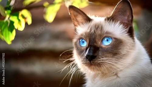 Siamese Cat with Piercing Blue Eyes. 2