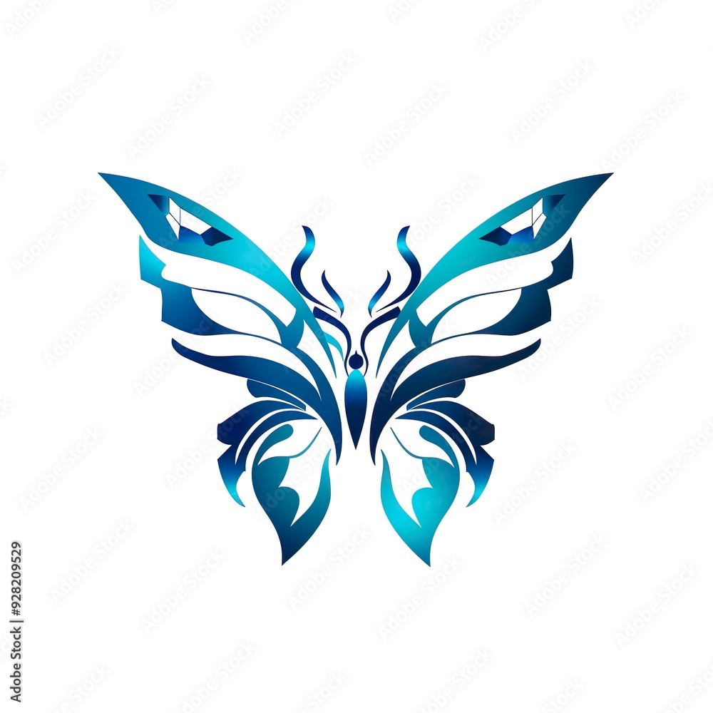 Futuristic Metallic Butterfly Design Futuristic Metallic Butterfly Design
