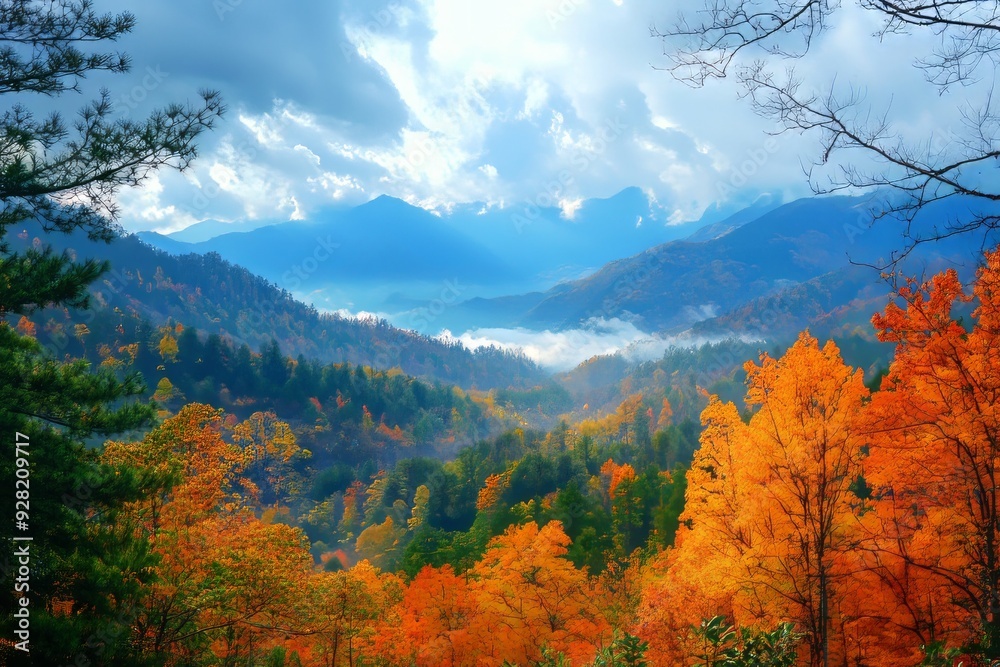Colorful autumn fall foliage at the mountains Colorful autumn fall foliage at the mountains