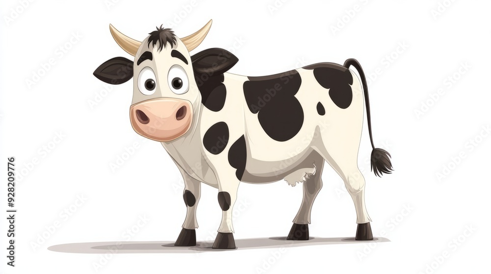 cute cartoon cow illustration isolated on white background cute cartoon cow illustration isolated on white background