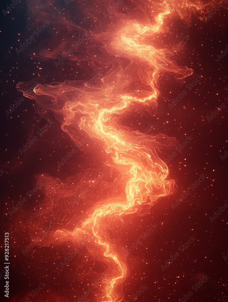 Minimalist Neon Frame in Abstract Smoke Background Minimalist Neon Frame in Abstract Smoke Background