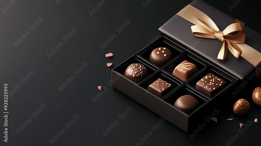 Luxury box of assorted gourmet chocolates Luxury box of assorted gourmet chocolates