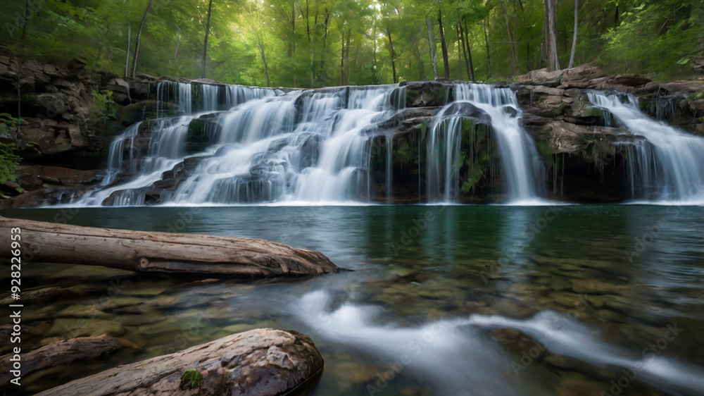 Obraz premium waterfall in the forest