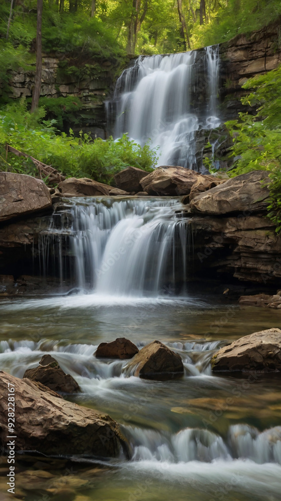 Obraz premium waterfall in the forest