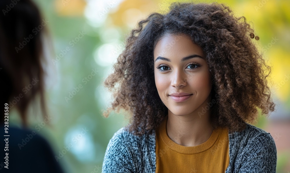 young woman high school counselor talking to student, Generative AI young woman high school counselor talking to student, Generative AI