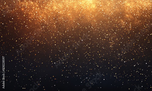 Grainy gradient background gray brown golden yellow glowing light dark noise texture banner poster backdrop design, Generative AI