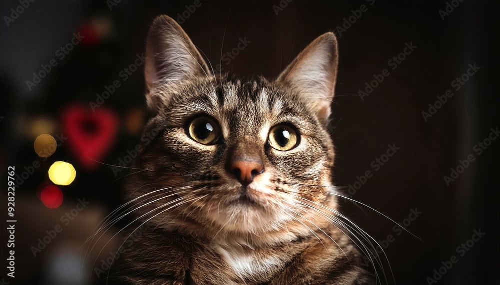 Snuggle up with this heartwarming image of a tabby cat, its soft fur and gentle gaze creating a sense of comfort and warmth on a cold winter night. Snuggle up with this heartwarming image of a tabby cat, its soft fur and gentle gaze creating a sense of comfort and warmth on a cold winter night.