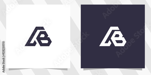 letter ab ba logo design vector