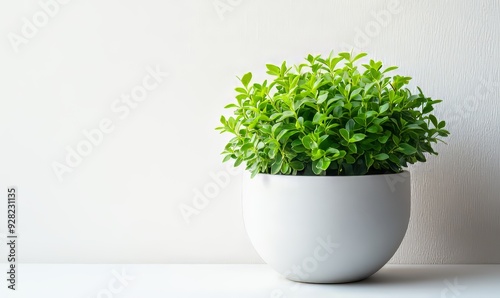 Plant in a pot on white, Generative AI