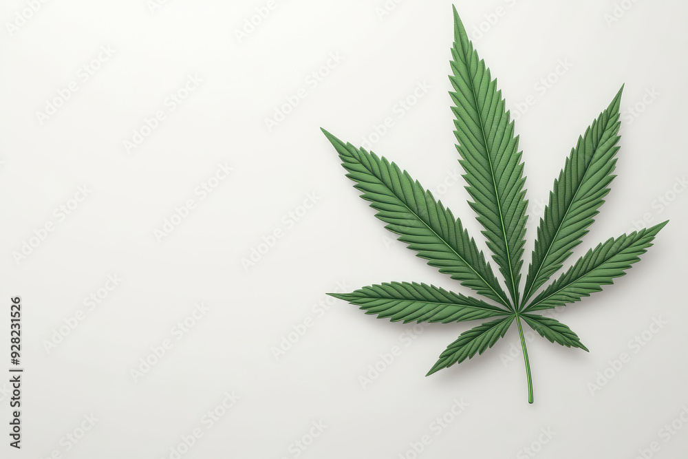 Vibrant cannabis leaf displayed against a neutral background, showcasing its serrated edges and rich green color, symbolizing growth and natural remedies. Vibrant cannabis leaf displayed against a neutral background, showcasing its serrated edges and rich green color, symbolizing growth and natural remedies.
