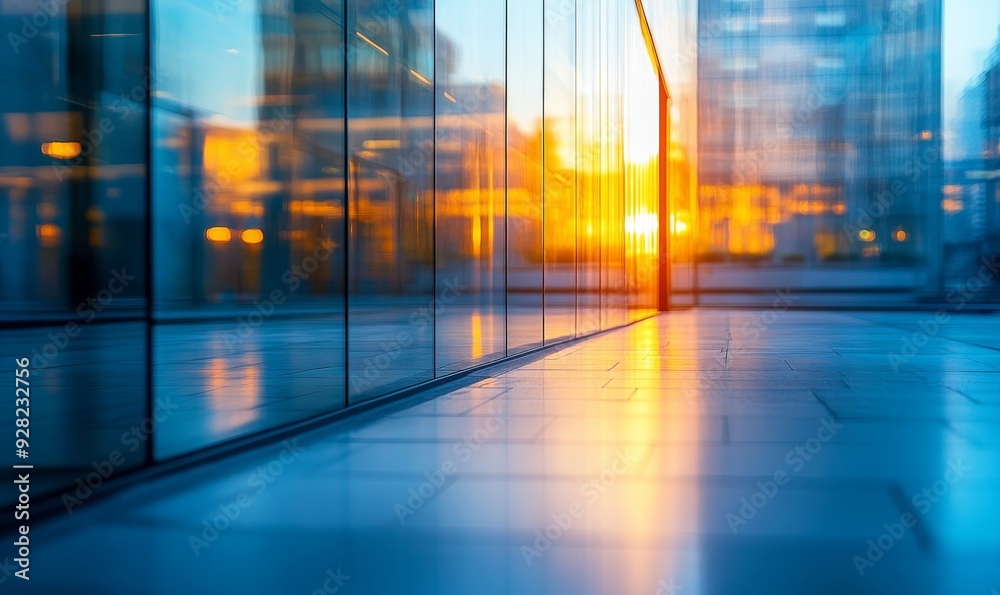 Blurred glass wall of modern business office building as background, Generative AI Blurred glass wall of modern business office building as background, Generative AI