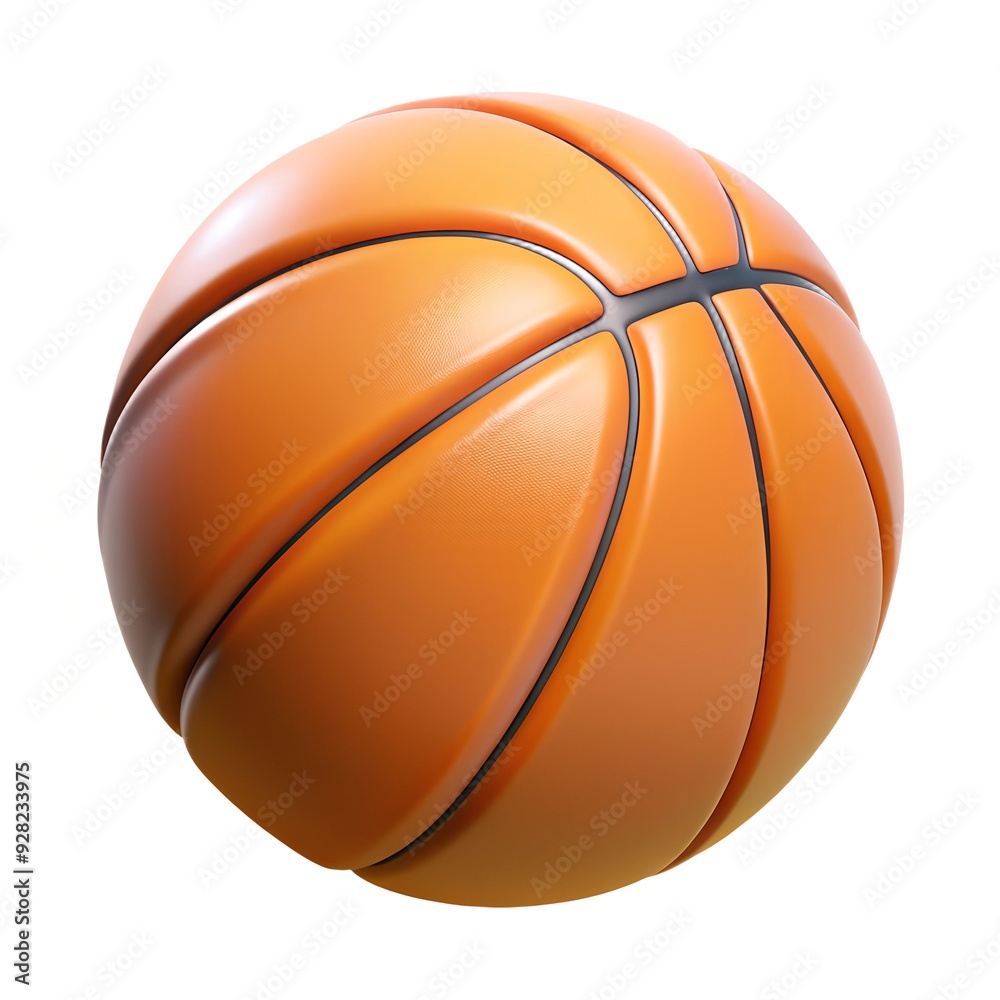 Basketball ball 3D render icon isolated on white background Basketball ball 3D render icon isolated on white background