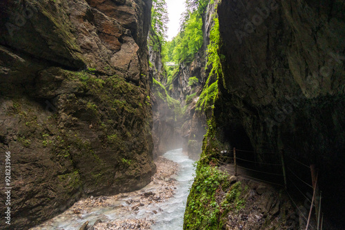 Partnach Gorge in Garmisch-Partenkirchen, in Bavaria, Germany photo