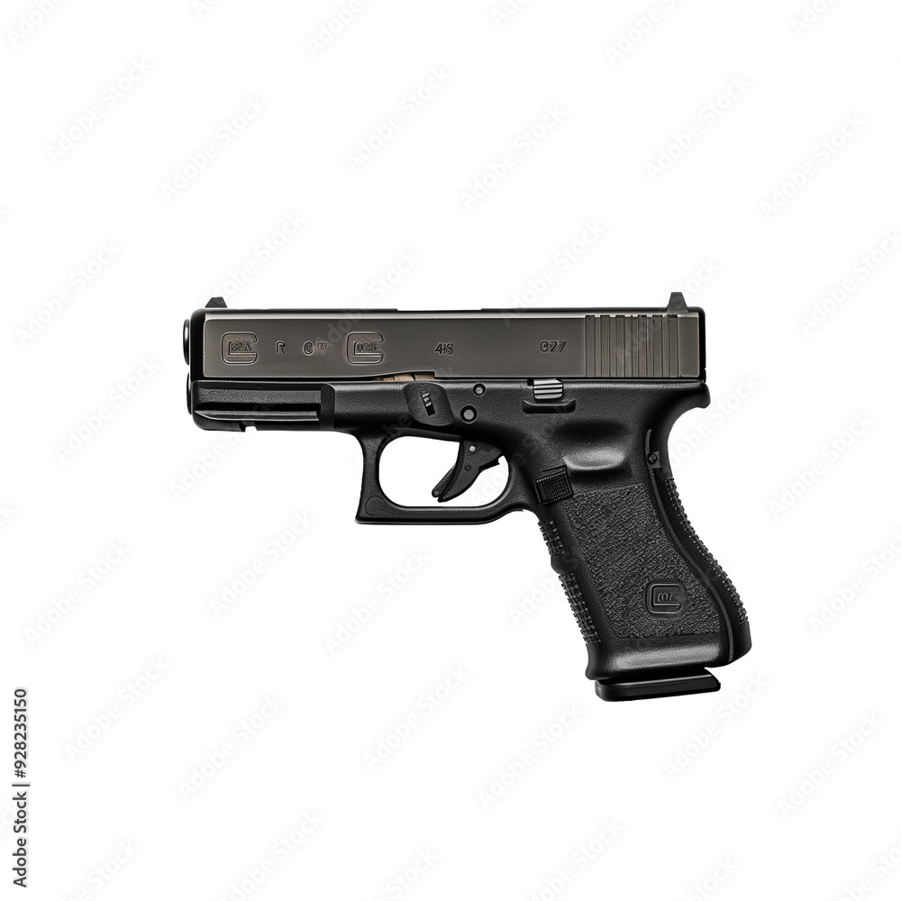 Pistol gun, isolated, transparent background, png