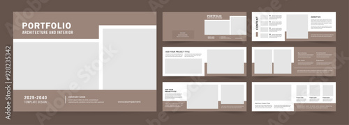 Landscape architecture portfolio or portfolio layout template design