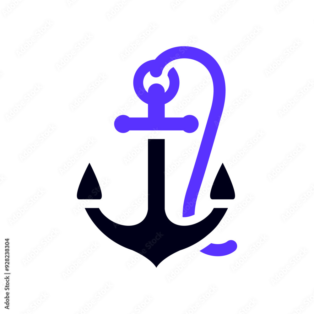 Anchor transport flat icon, vector illustration