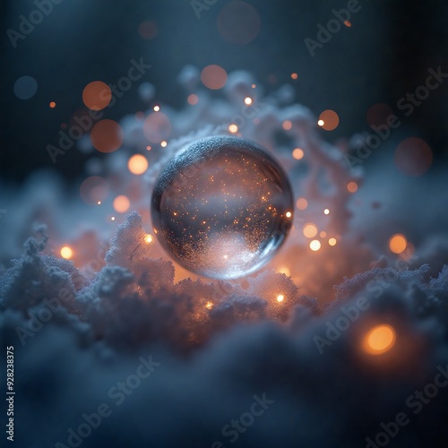 sphere in the snow
