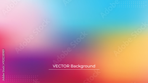 Wallpaper Mural Smooth and blurry colorful gradient mesh background. Modern bright rainbow colors. Easy editable soft colored vector banner template. Premium quality Torontodigital.ca