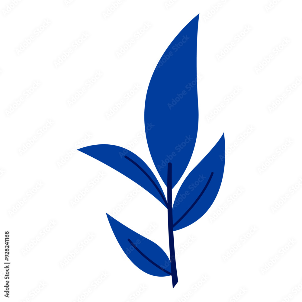 Monochromatic tropical leaves illustration on a white background Monochromatic tropical leaves illustration on a white background