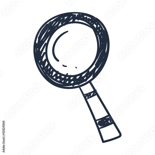 Loupe black silhouette art illustration