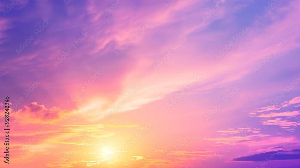 Obraz premium Vibrant Sunset Sky