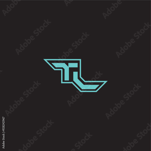 Photos dynamic gaming monogram logo sporty and bold concept TL blue esport letter